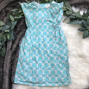 Hanna Andersson Girls Aqua Blue Dress